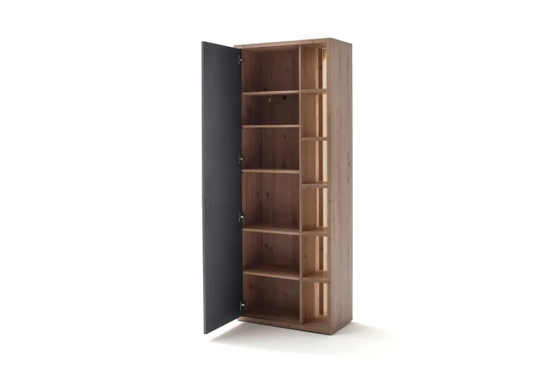Nacimento garderob 37x76 cm - Grå/Natur - Förvaring - Sko- & klädförvaring - Garderober & garderobssystem