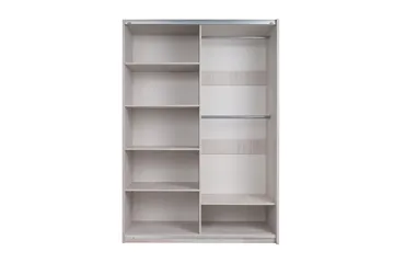 Najera Garderob 150 cm - Ek/Svart Högglans - Förvaring - Sko- & klädförvaring - Garderober & garderobssystem