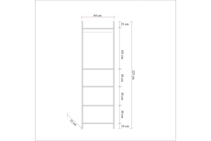 NEINA Garderob 52x104 3 Dörrar Natur - Förvaring - Sko- & klädförvaring - Garderober & garderobssystem
