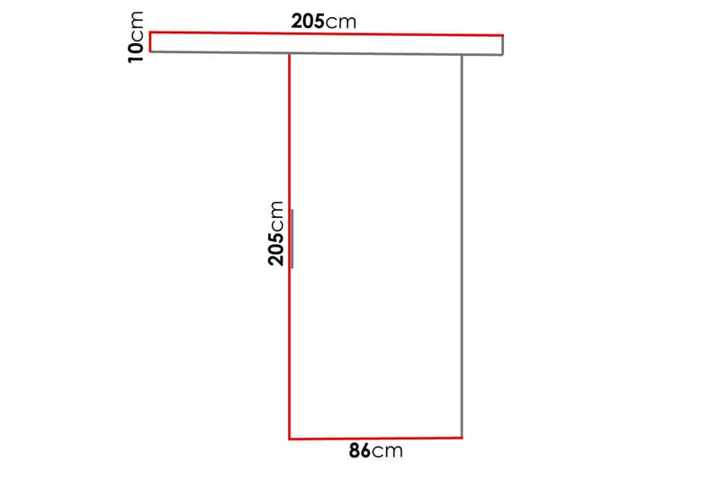 NEMANJA Skjutdörr 86x205 cm Ek - Förvaring - Sko- & klädförvaring - Garderober & garderobssystem - Garderobsdörr - Skjutdörrar garderob