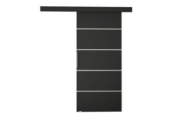 Nemanja Skjutdörr 86x205 cm LED-belysning - Svart - Förvaring - Sko- & klädförvaring - Garderober & garderobssystem - Garderobsdörr - Skjutdörrar garderob