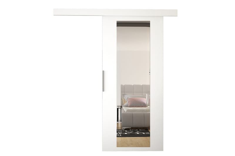 NEMANJA Skjutdörr 86x205 cm Vit - Förvaring - Sko- & klädförvaring - Garderober & garderobssystem - Garderobsdörr - Skjutdörrar garderob