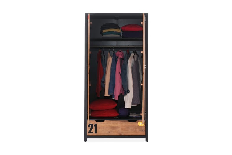 NEWHOUSE Garderob 2 Dörrar Trä/Natur - Garderober & garderobssystem - Barngarderob