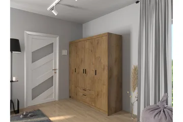 Norrbyn Garderob 53x190x176,3 cm - Natur - Förvaring - Sko- & klädförvaring - Garderober & garderobssystem