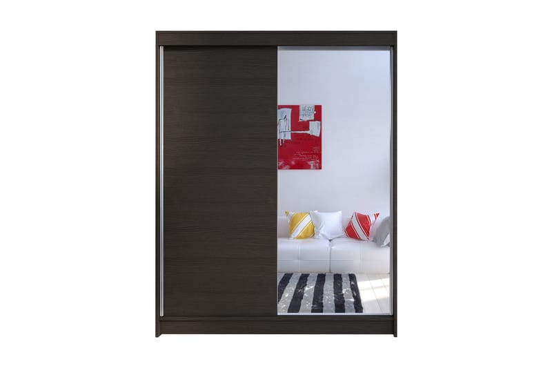 NORTHALLERTON Garderob 150x58x200 cm - Mörkbrun - Garderober & garderobssystem