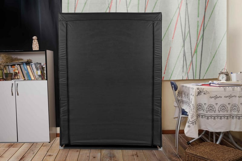 OBURUS Garderob 102x146 cm Svart - Förvaring - Sko- & klädförvaring - Garderober & garderobssystem