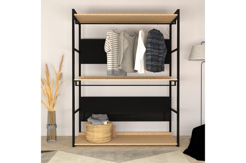 OBURUS Garderob 160x170 cm Brun - Förvaring - Sko- & klädförvaring - Garderober & garderobssystem