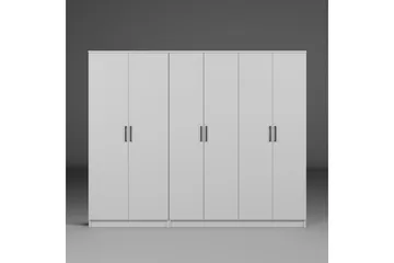 Olera Garderob 220x180 cm - Vit - Förvaring - Sko- & klädförvaring - Garderober & garderobssystem
