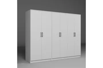Olera Garderob 220x180 cm - Vit - Förvaring - Sko- & klädförvaring - Garderober & garderobssystem