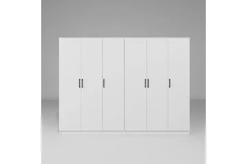 Olera Garderob 240x180 cm - Vit - Förvaring - Sko- & klädförvaring - Garderober & garderobssystem