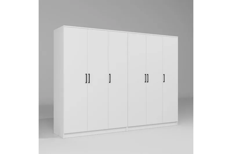 Olera Garderob 240x180 cm - Vit - Förvaring - Sko- & klädförvaring - Garderober & garderobssystem