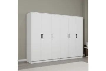 Olera Garderob 240x180 cm - Vit - Förvaring - Sko- & klädförvaring - Garderober & garderobssystem