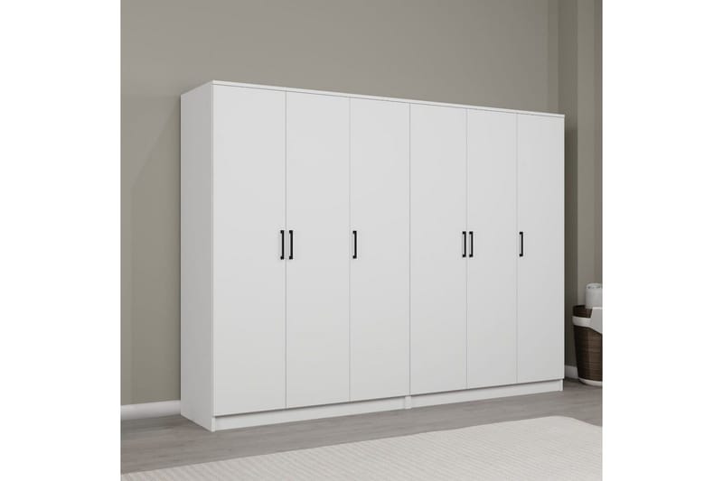 Olera Garderob 240x180 cm - Vit - Förvaring - Sko- & klädförvaring - Garderober & garderobssystem