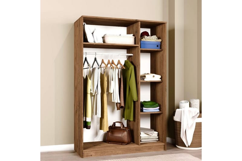 Olera Garderobsskåp 120x180 cm - Natur - Förvaring - Skåp - Garderobsskåp