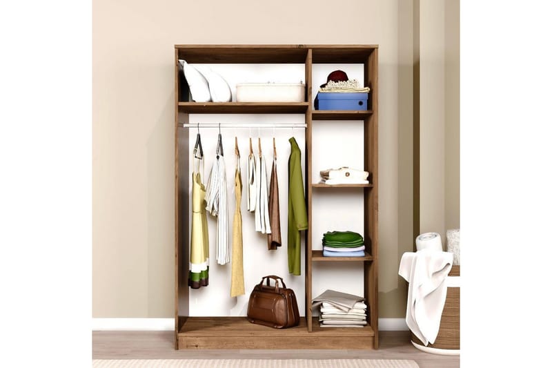 Olera Garderobsskåp 120x180 cm - Natur - Förvaring - Skåp - Garderobsskåp