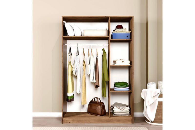 Olera Garderobsskåp 120x180 cm - Natur - Förvaring - Sko- & klädförvaring - Garderober & garderobssystem