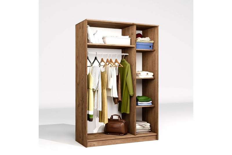 Olera Garderobsskåp 120x180 cm - Natur - Förvaring - Sko- & klädförvaring - Garderober & garderobssystem