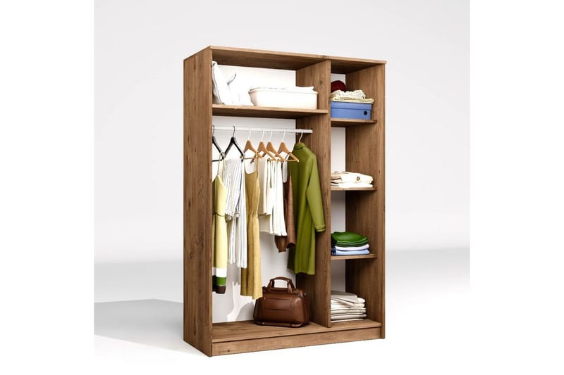 Olera Garderobsskåp 120x180 cm - Natur - Förvaring - Skåp - Garderobsskåp