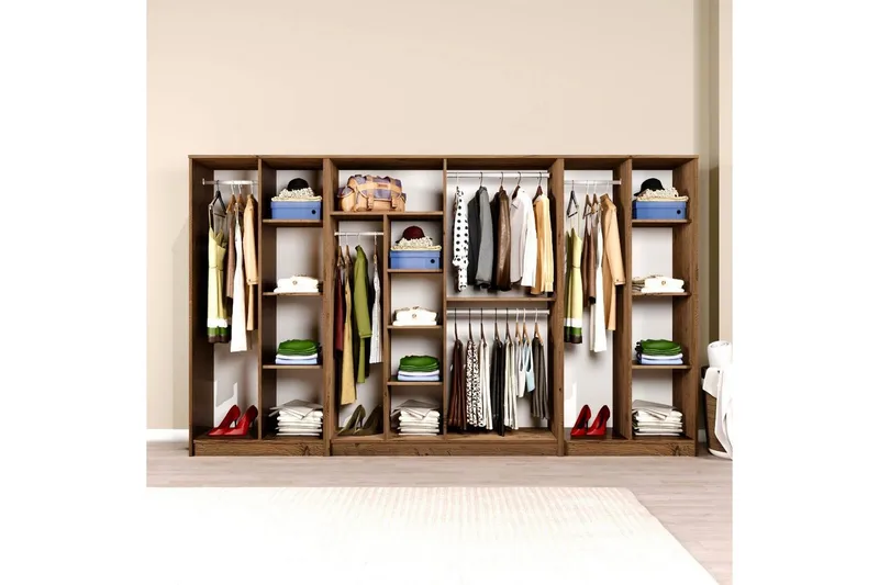 Olera Garderobsskåp 300x180 cm - Natur - Förvaring - Sko- & klädförvaring - Garderober & garderobssystem - Hörngarderob