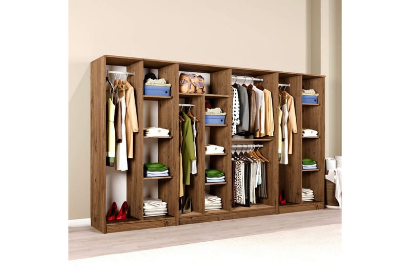 Olera Garderobsskåp 300x180 cm - Natur - Förvaring - Sko- & klädförvaring - Garderober & garderobssystem