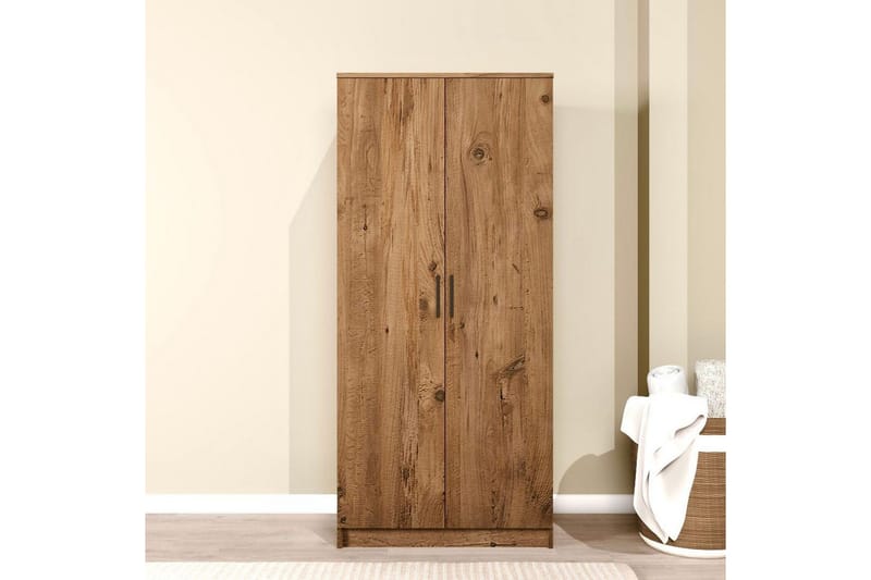Olera Garderobsskåp 80x180 cm - Natur - Förvaring - Sko- & klädförvaring - Garderober & garderobssystem - Hörngarderob