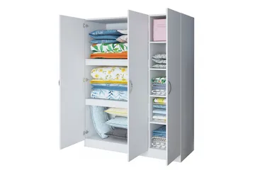Ostin Garderob 55x145 cm - Vit - Förvaring - Sko- & klädförvaring - Garderober & garderobssystem