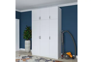 Ostin Garderob 6 Skåp 55x145 cm - Vit - Förvaring - Sko- & klädförvaring - Garderober & garderobssystem