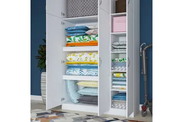 Ostin Garderob 6 Skåp 55x145 cm - Vit - Förvaring - Sko- & klädförvaring - Garderober & garderobssystem