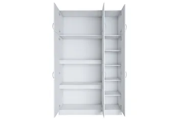 Ostin Garderob 6 Skåp 55x145 cm - Vit - Förvaring - Sko- & klädförvaring - Garderober & garderobssystem