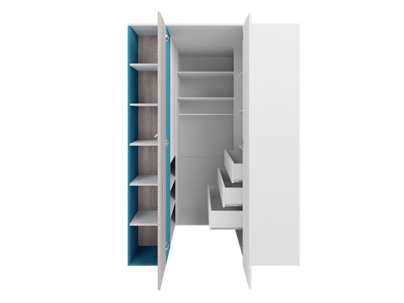 Planeta Garderob med Belysning - Förvaring - Sko- & klädförvaring - Garderober & garderobssystem - Hörngarderob