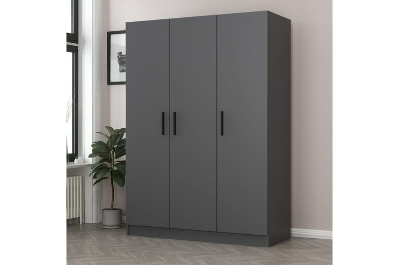 Poolburn Garderob 135 cm Antracit - Förvaring - Sko- & klädförvaring - Garderober & garderobssystem