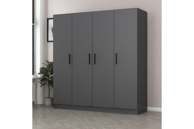 Poolburn Garderob 180 cm Antracit - Förvaring - Sko- & klädförvaring - Garderober & garderobssystem