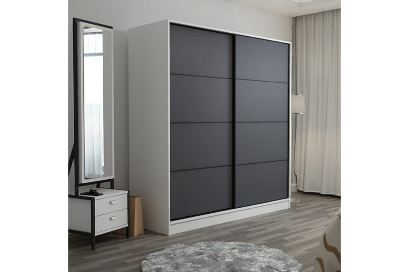 Poolburn Garderob 180 cm Antracit - Förvaring - Sko- & klädförvaring - Garderober & garderobssystem