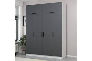 Poolburn Garderob 180 cm Grå/Vit