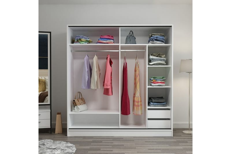 Poolburn Garderob 220 cm Brun - Förvaring - Sko- & klädförvaring - Garderober & garderobssystem