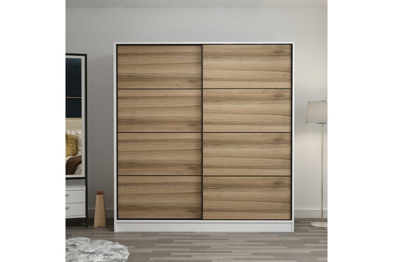 Poolburn Garderob 220 cm Brun - Förvaring - Sko- & klädförvaring - Garderober & garderobssystem
