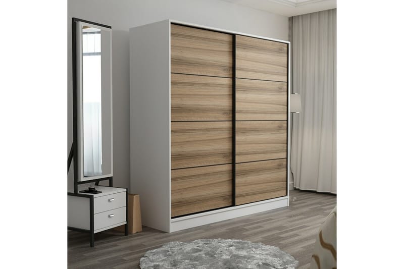 Poolburn Garderob 220 cm Brun - Förvaring - Sko- & klädförvaring - Garderober & garderobssystem