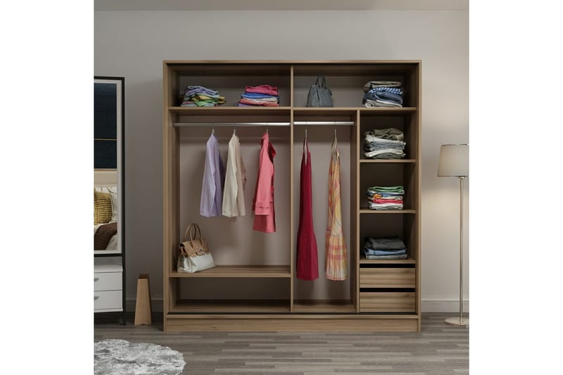 Poolburn Garderob 220 cm Ek - Förvaring - Sko- & klädförvaring - Garderober & garderobssystem