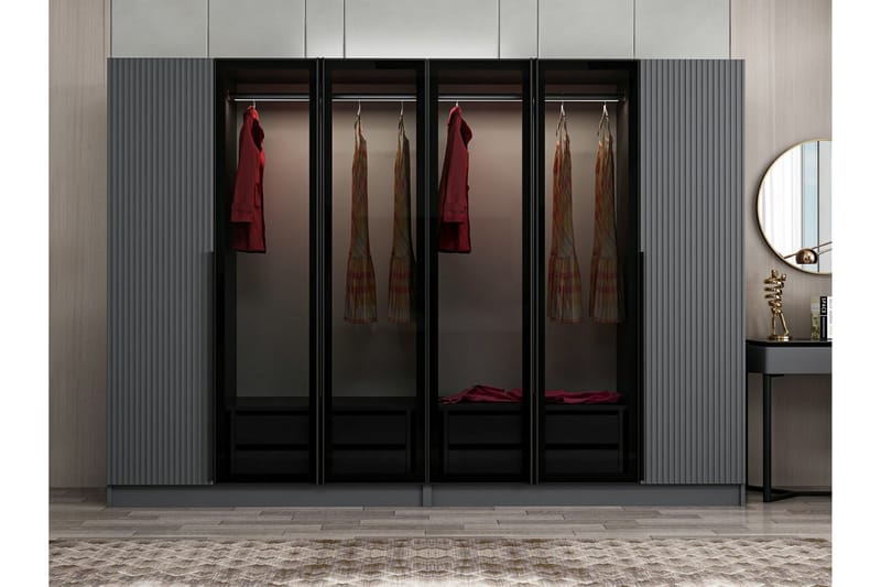 Poolburn Garderob 225 cm Antracit - Garderober & garderobssystem
