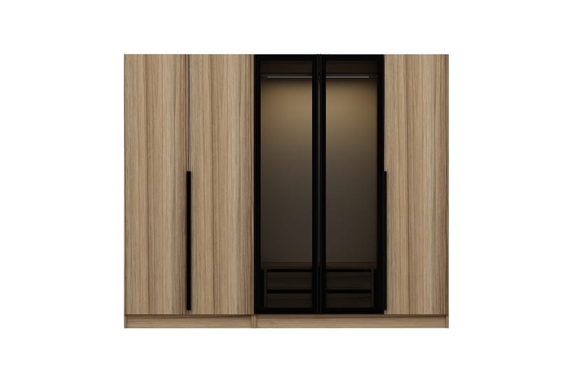 Poolburn Garderob 225 cm Brun - Förvaring - Sko- & klädförvaring - Garderober & garderobssystem