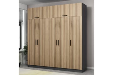 Poolburn Garderob 225 cm Brun/Grå