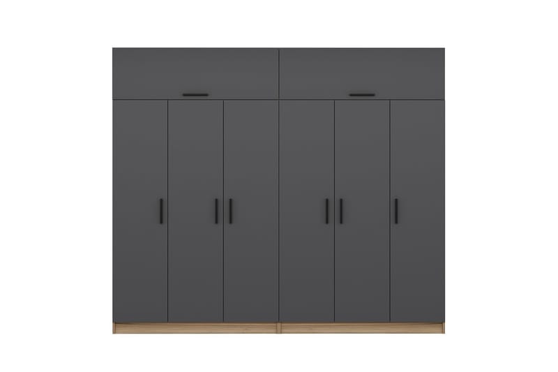 Poolburn Garderob 270 cm Grå/Brun - Förvaring - Sko- & klädförvaring - Garderober & garderobssystem