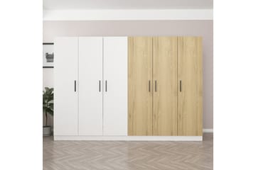 Poolburn Garderob 270 cm Vit/Valnöt