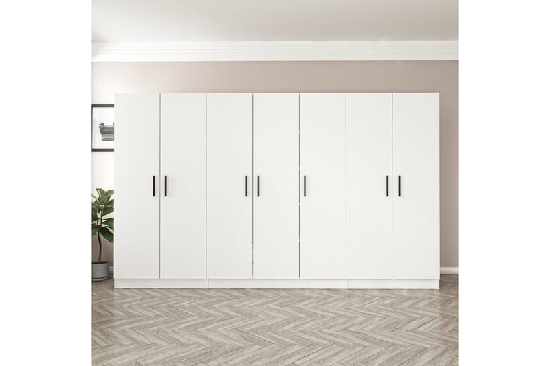 Poolburn Garderob 315 cm Vit - Förvaring - Sko- & klädförvaring - Garderober & garderobssystem