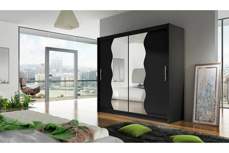 Prag Garderob 180x57x215 cm Scandinavian Choice Black - Förvaring - Sko- & klädförvaring - Garderober & garderobssystem