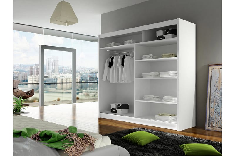 Prag Garderob 180x57x215 cm Scandinavian Choice Black - Förvaring - Sko- & klädförvaring - Garderober & garderobssystem