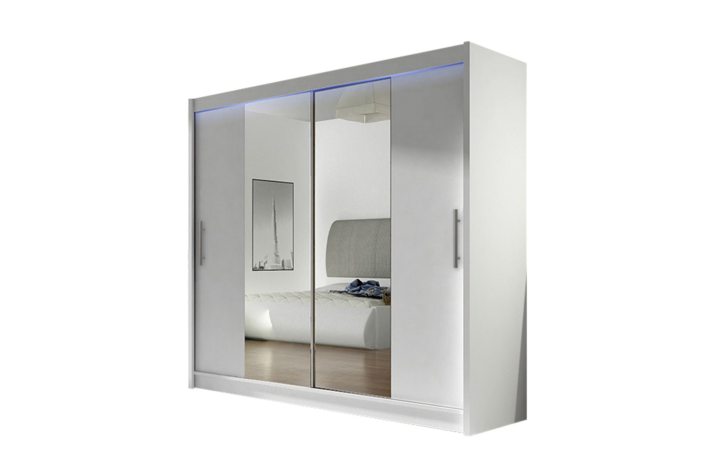 prag garderob 180x57x215 cm - vit