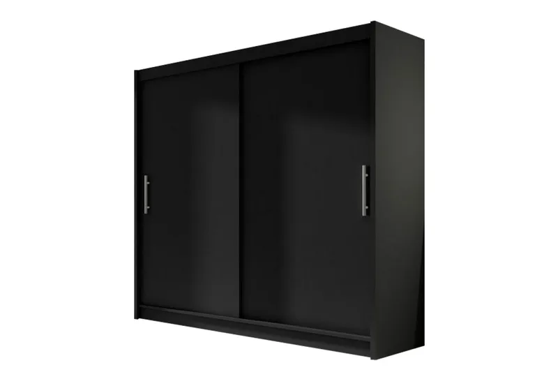 Prag Garderob Skjutdörrar, Svart