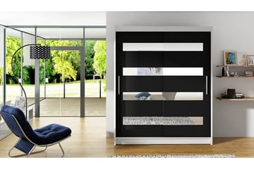 Presto Garderob 58x150 cm i Trä - Vit|Svart - Förvaring - Sko- & klädförvaring - Garderober & garderobssystem