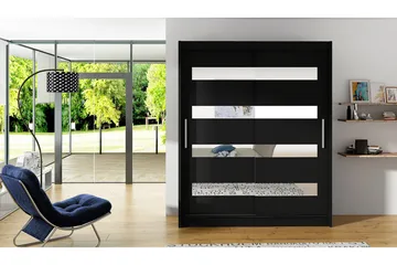 Presto Garderob 58x150 cm - Svart - Förvaring - Sko- & klädförvaring - Garderober & garderobssystem